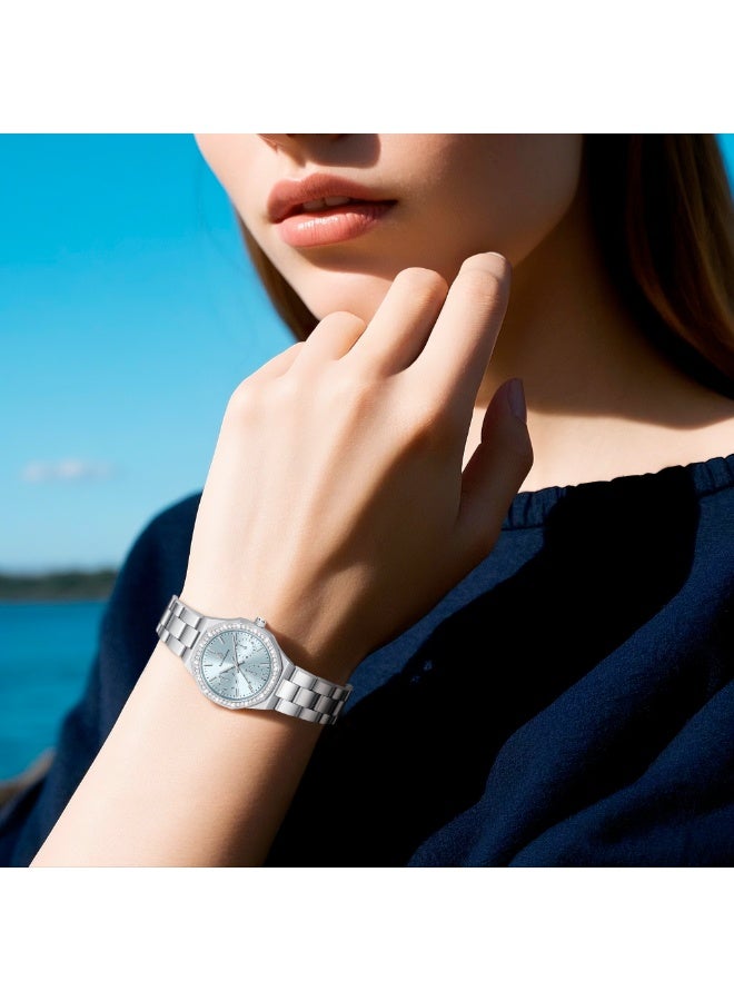 سافيرو ساعة نسائية، ساعة نسائية فاخرة، ساعة نسائية بسوار، ساعة صغيرة مقاومة للماء من الفولاذ المقاوم للصدأ حتى 3ATM - Image 4